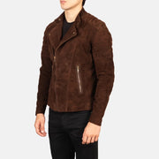 Faisor Mocha Bikerjacka i Läder för Herr – alternate product view 2