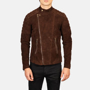 Faisor Mocha Bikerjacka i Läder för Herr – alternate product view 4