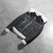 Fiona Hooded Shearling Läderjacka för Dam – alternate product view 8