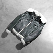 Fiona Hooded Shearling Läderjacka för Dam – alternate product view 7