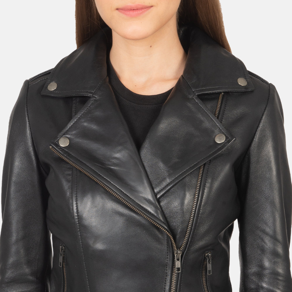 Flashback Bikerjacka i Läder för Dam – alternate product view 4