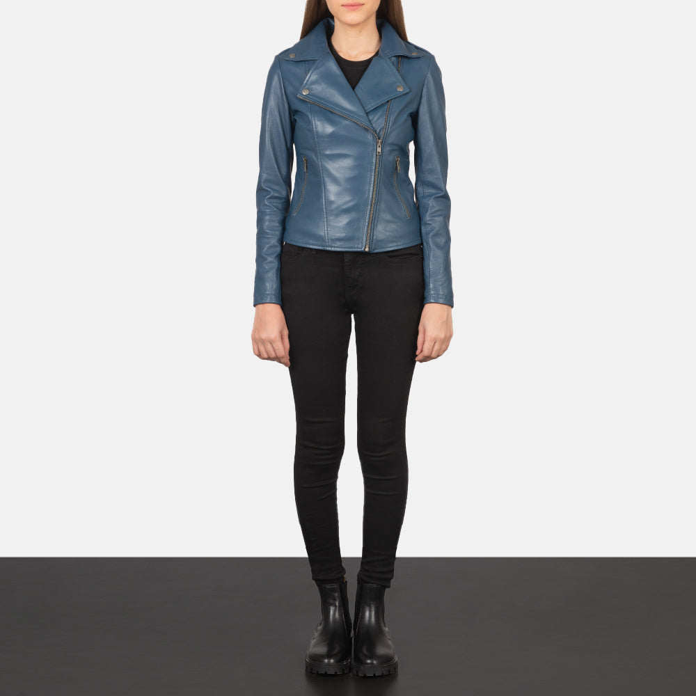 Flashback Bikerjacka i Läder för Dam – alternate product view 3