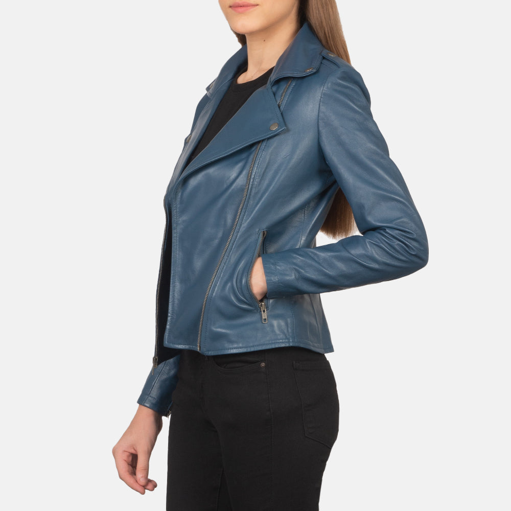 Flashback Bikerjacka i Läder för Dam – alternate product view 4