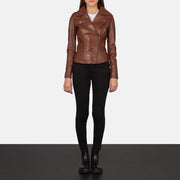 Flashback Bikerjacka i Läder för Dam – alternate product view 4