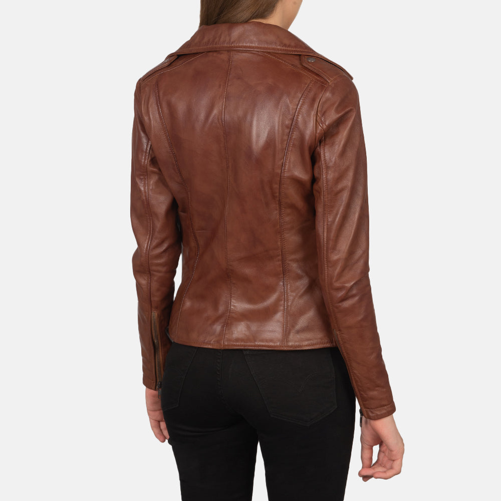 Flashback Bikerjacka i Läder för Dam – alternate product view 5