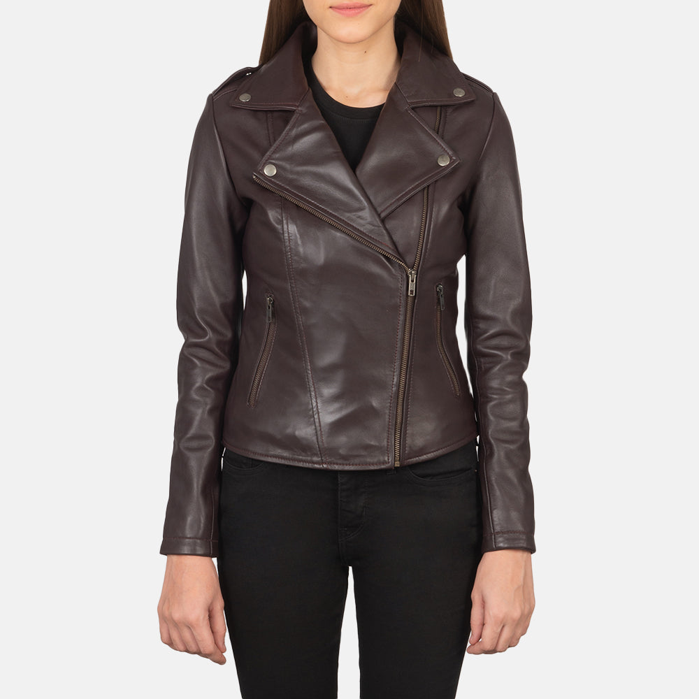 Flashback Bikerjacka i Läder för Dam – alternate product view 1