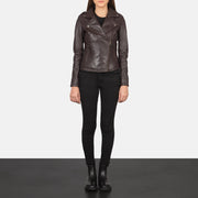 Flashback Bikerjacka i Läder för Dam – alternate product view 4