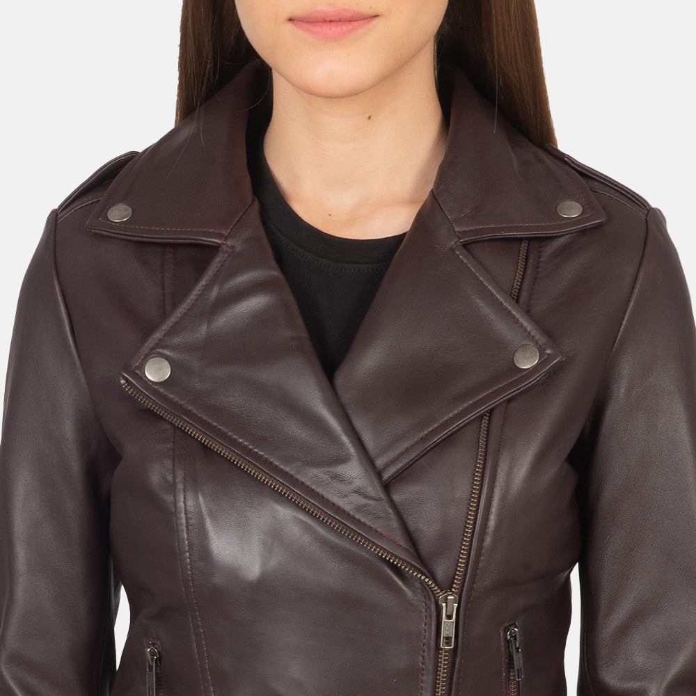 Flashback Bikerjacka i Läder för Dam – alternate product view 6