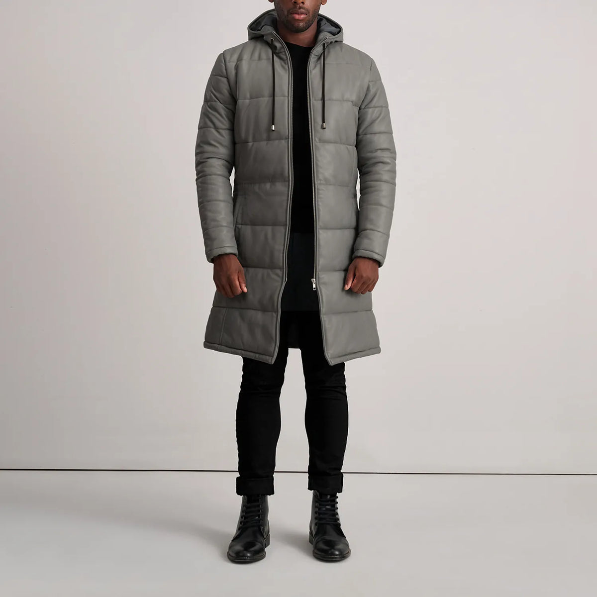 
Floyd Läderrock Ljusbrun Puffer Läderjacka för Herr – alternate product view 3