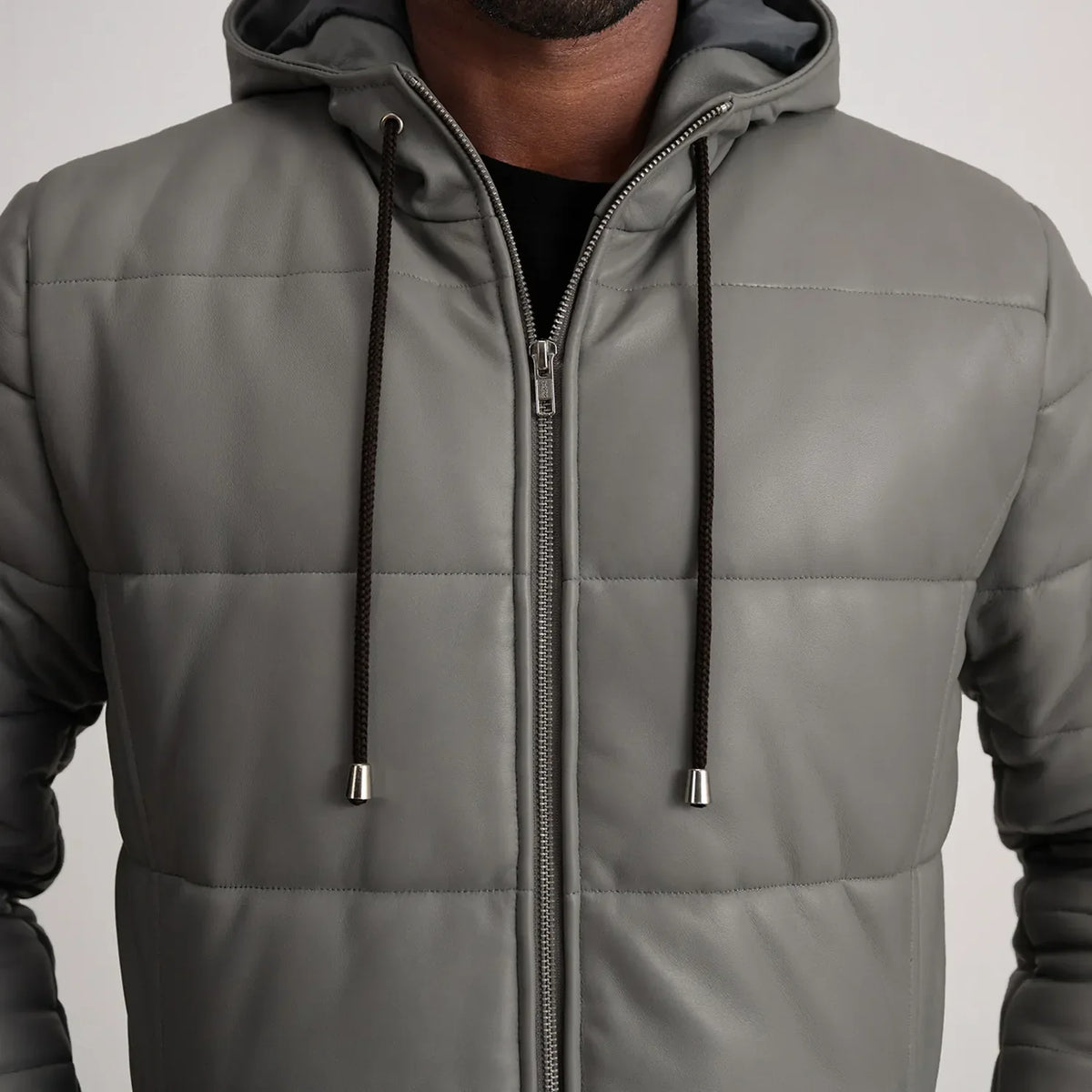 
Floyd Läderrock Ljusbrun Puffer Läderjacka för Herr – alternate product view 4