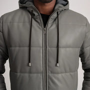 
Floyd Läderrock Ljusbrun Puffer Läderjacka för Herr – alternate product view 4