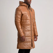 
Floyd Läderrock Ljusbrun Puffer Läderjacka för Herr – alternate product view 2