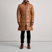 
Floyd Läderrock Ljusbrun Puffer Läderjacka för Herr – alternate product view 3