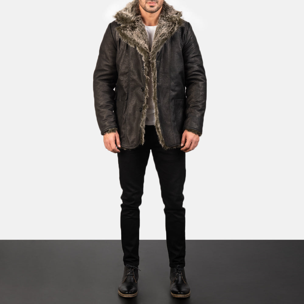 Furlong Coat Beige Leather Coat för Herr – alternate product view 3
