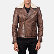 Furton Bikerjacka i Läder för Herr – alternate product view 3