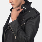 Furton Bikerjacka i Läder för Herr – alternate product view 5