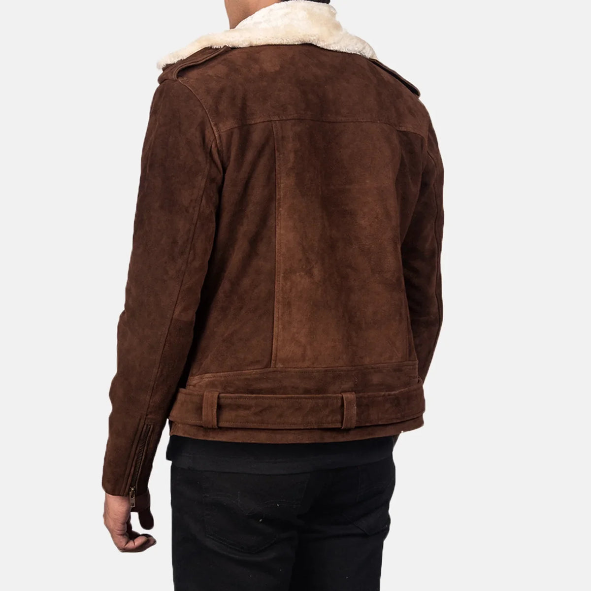 Furton Bikerjacka i Läder för Herr – alternate product view 5