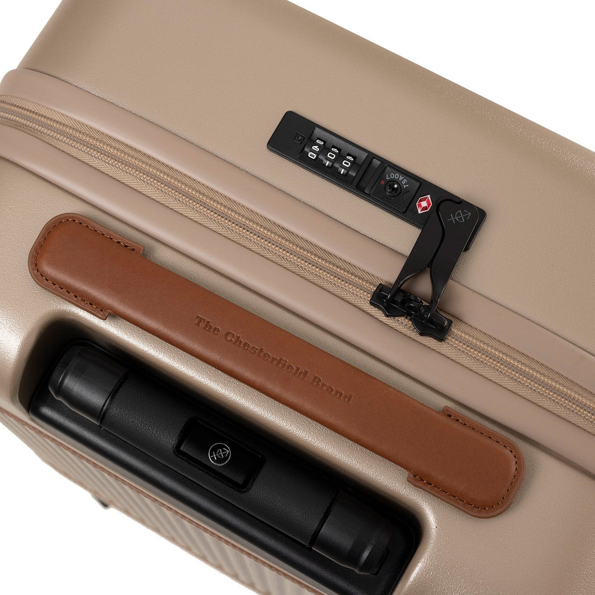 Tailored Rib Cuffs &amp; Hem Craftsmanship Construction Detail on Hand Luggage Suitcase Zuna för Dam