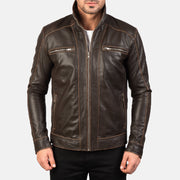 Hudson Bikerjacka i Läder för Herr – alternate product view 4