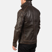 Hudson Bikerjacka i Läder för Herr – alternate product view 5
