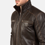 Hudson Bikerjacka i Läder för Herr – alternate product view 6
