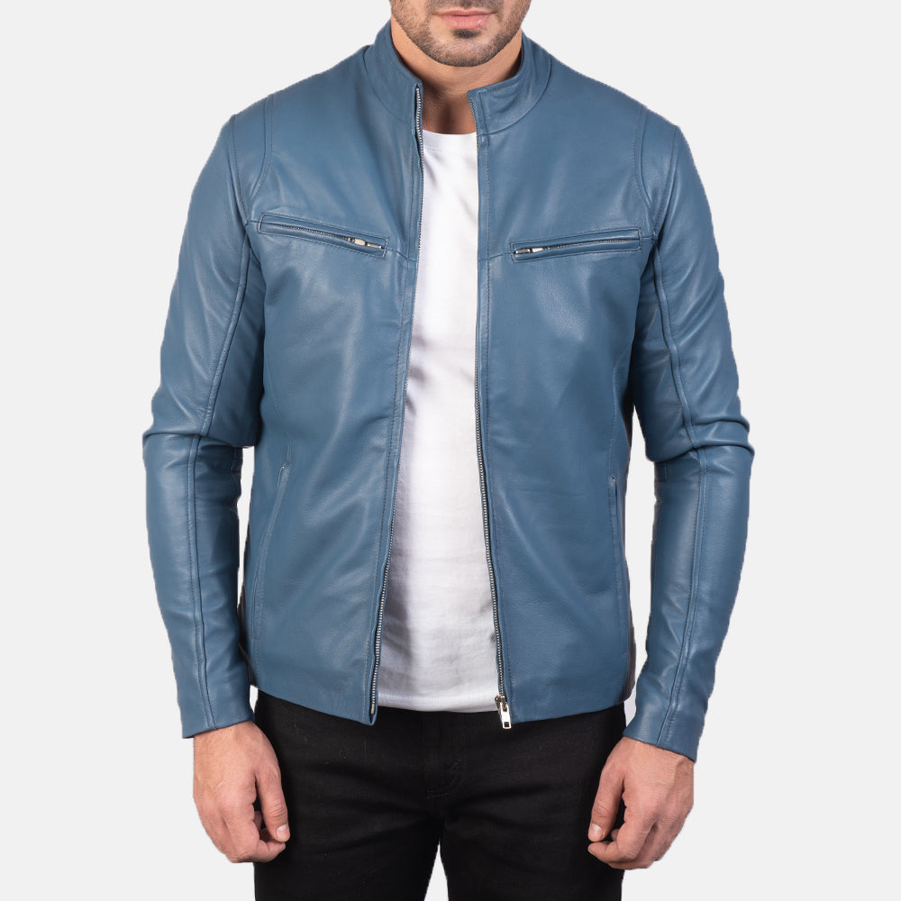 Ionic Bikerjacka i Läder för Herr – alternate product view 1