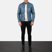 Ionic Bikerjacka i Läder för Herr – alternate product view 3