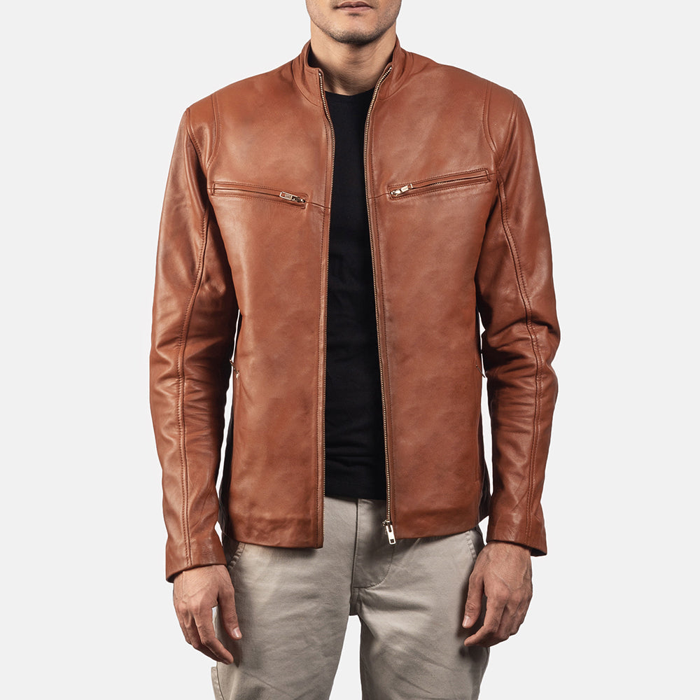 Ionic Bikerjacka i Läder för Herr – alternate product view 1