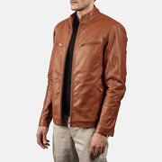 Ionic Bikerjacka i Läder för Herr – alternate product view 2