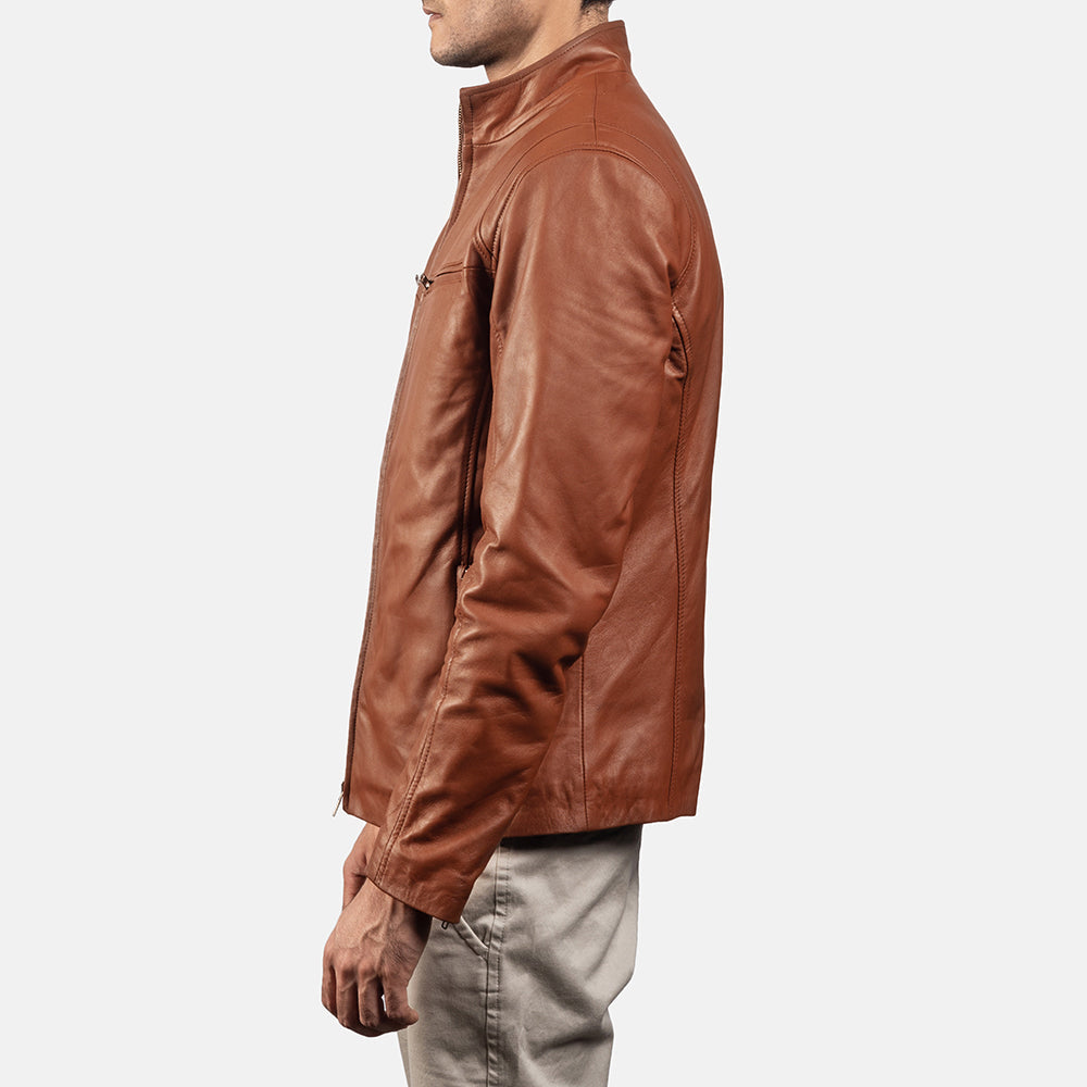 Ionic Bikerjacka i Läder för Herr – alternate product view 5