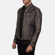 Ionic Bikerjacka i Läder för Herr – alternate product view 2
