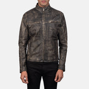 Ionic Bikerjacka i Läder för Herr – alternate product view 3