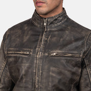 Ionic Bikerjacka i Läder för Herr – alternate product view 5