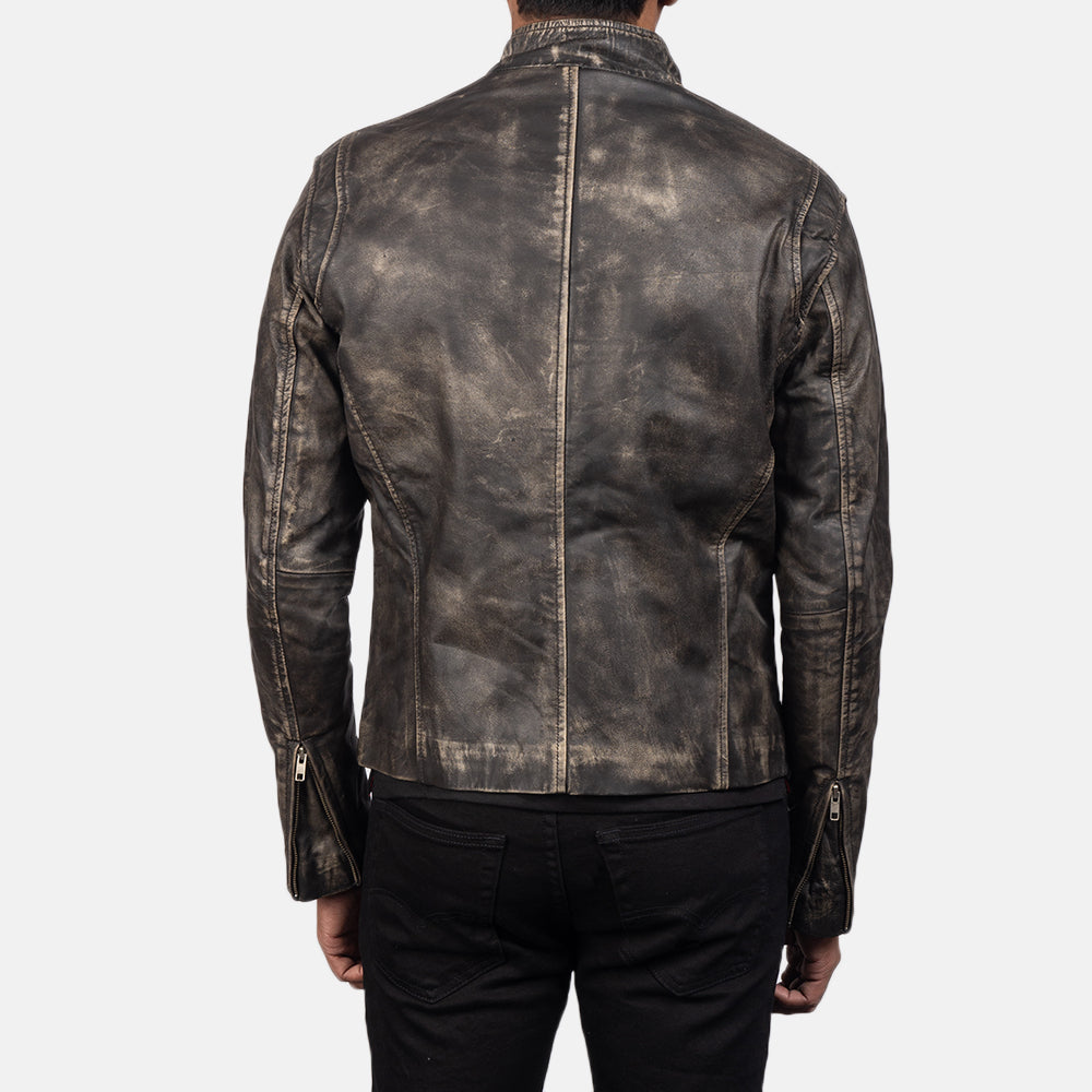 Ionic Bikerjacka i Läder för Herr – alternate product view 6