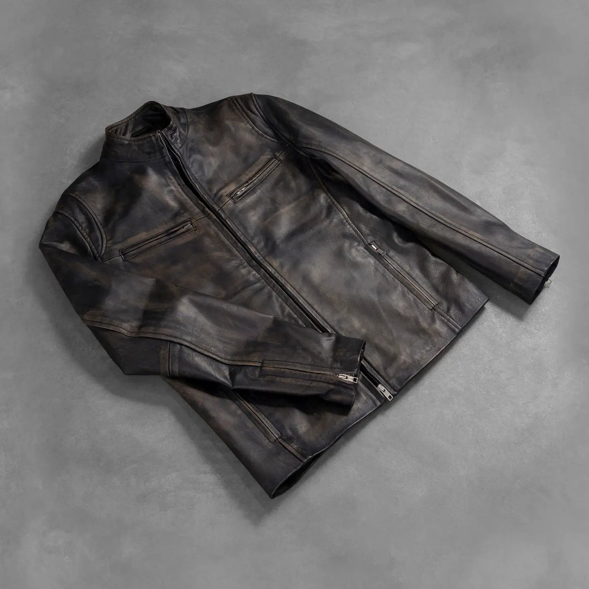Ionic Bikerjacka i Läder för Herr – alternate product view 7