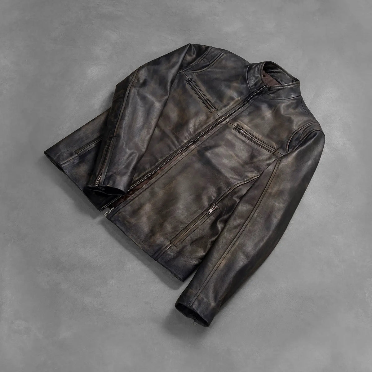 Ionic Bikerjacka i Läder för Herr – alternate product view 8