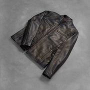 Ionic Bikerjacka i Läder för Herr – alternate product view 8