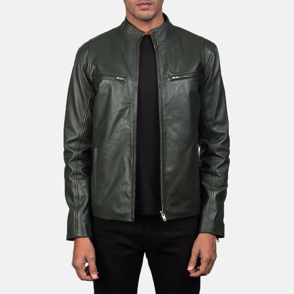 Ionic Bikerjacka i Läder för Herr – alternate product view 1