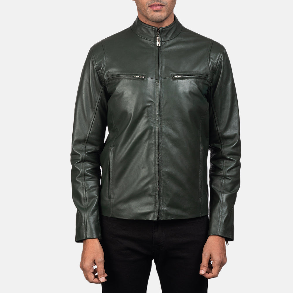 Ionic Bikerjacka i Läder för Herr – alternate product view 3