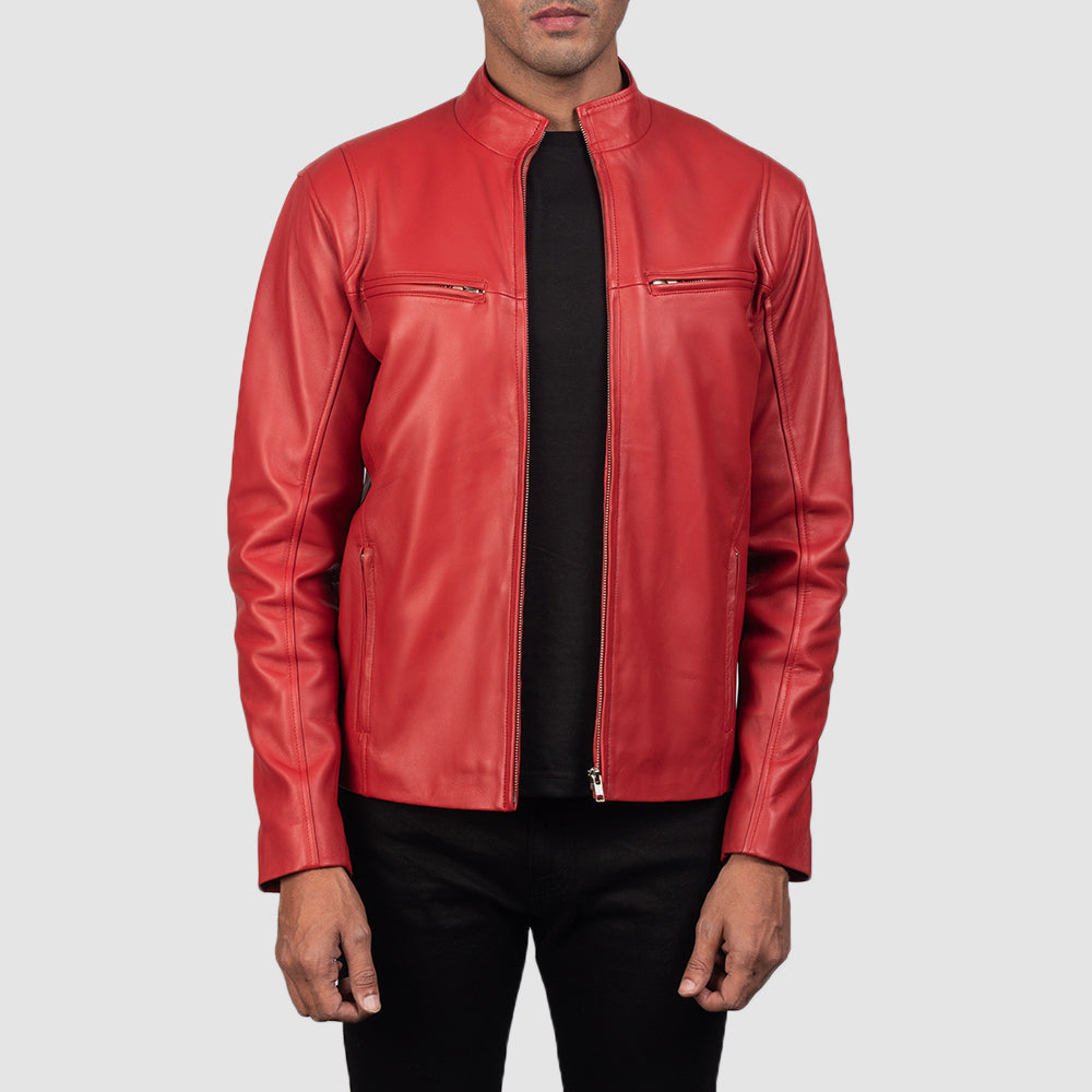 Ionic Bikerjacka i Läder för Herr – alternate product view 1