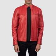 Ionic Bikerjacka i Läder för Herr – alternate product view 1
