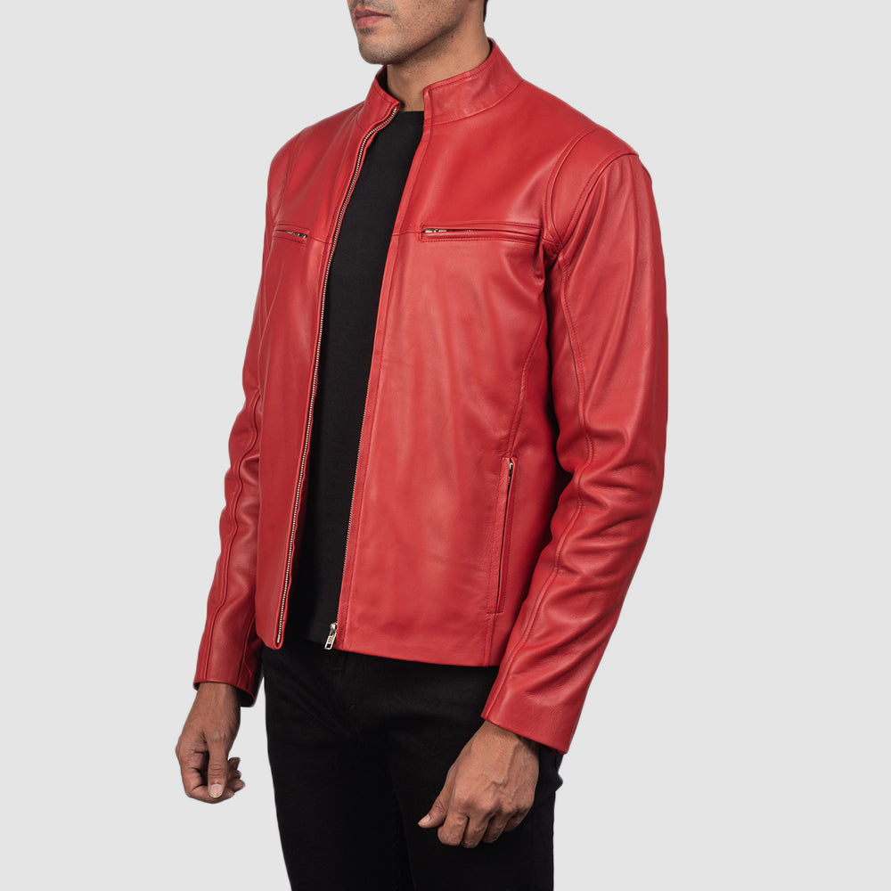 Ionic Bikerjacka i Läder för Herr – alternate product view 2