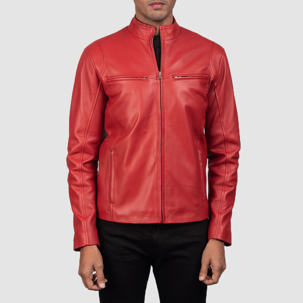Ionic Bikerjacka i Läder för Herr – alternate product view 3