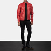 Ionic Bikerjacka i Läder för Herr – alternate product view 4