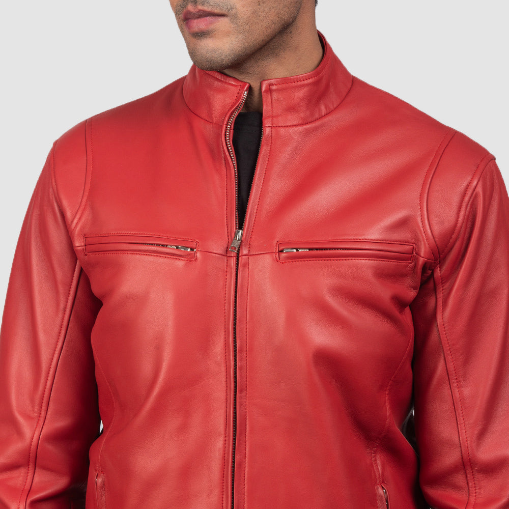Ionic Bikerjacka i Läder för Herr – alternate product view 5