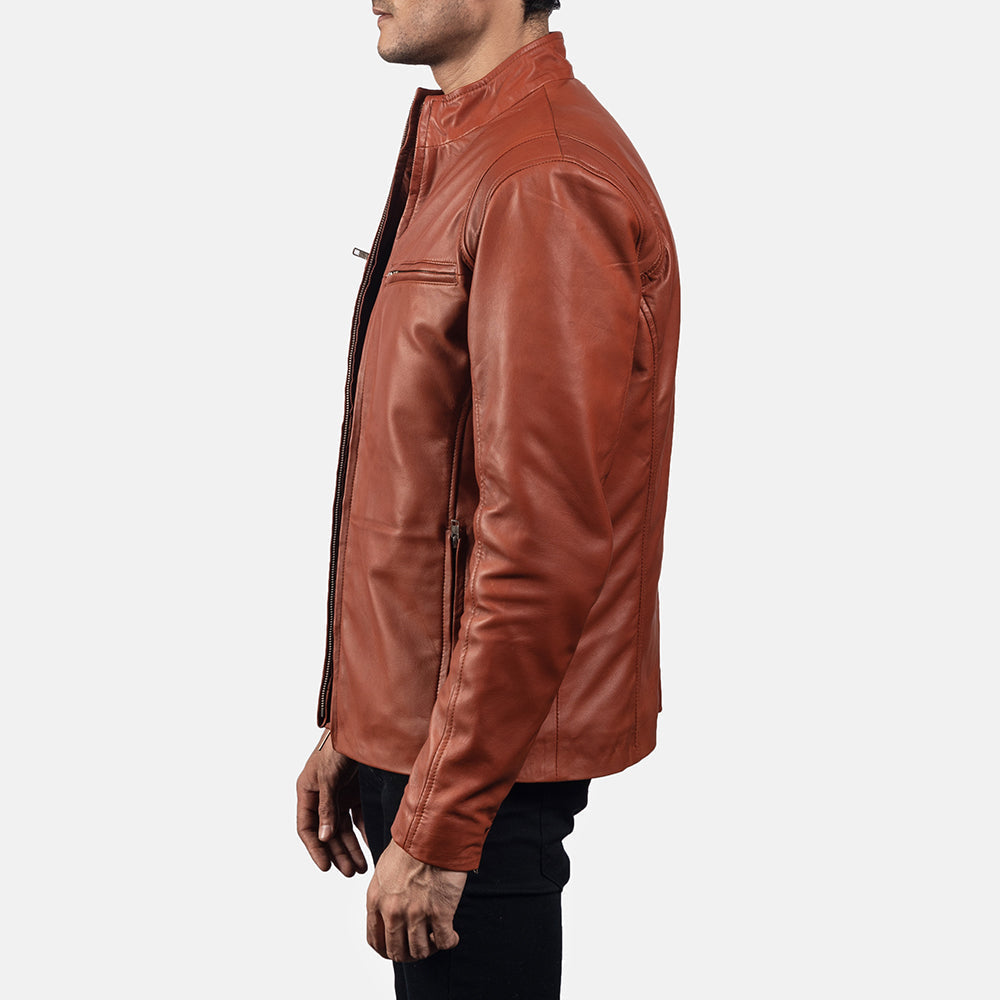 Ionic Bikerjacka i Läder för Herr – alternate product view 6