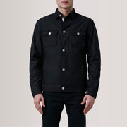 Authentic Waxed Cotton Canvas Grain Texture &amp; Heavy-Duty Seam Stitching Detail