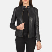 
Kelsee Bikerjacka i Läder för Dam – alternate product view 1