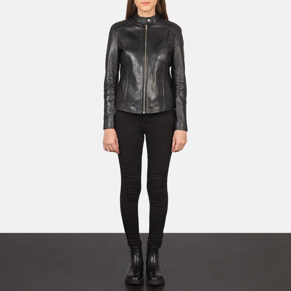 
Kelsee Bikerjacka i Läder för Dam – alternate product view 4