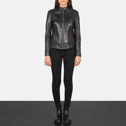 
Kelsee Bikerjacka i Läder för Dam – alternate product view 4